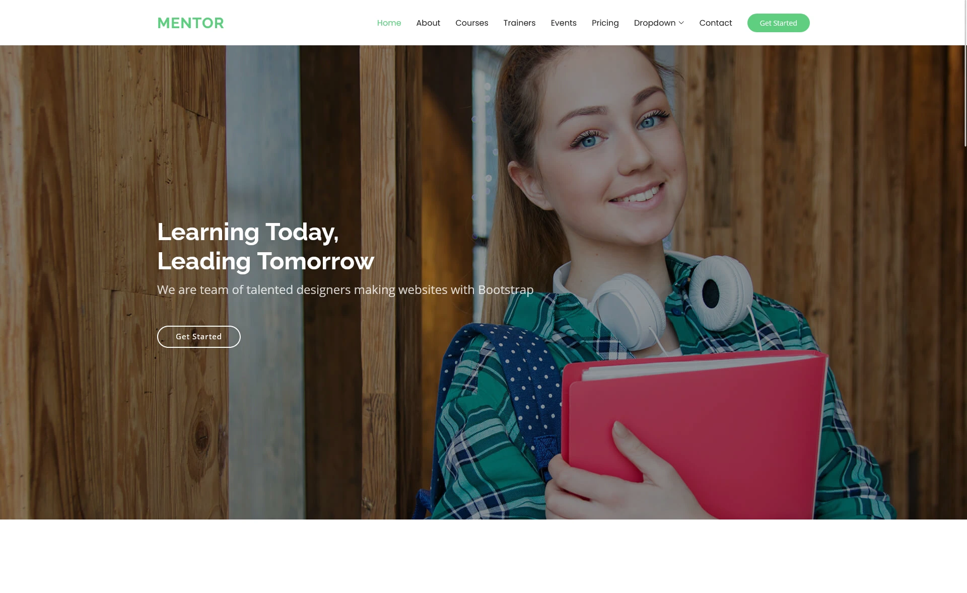 Mentor Free Responsive Educational Website Template Themewagon