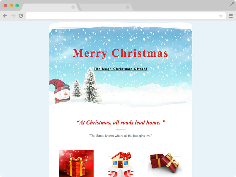 A Responsive Christmas Email Template to increase your Christmas sells instantly!