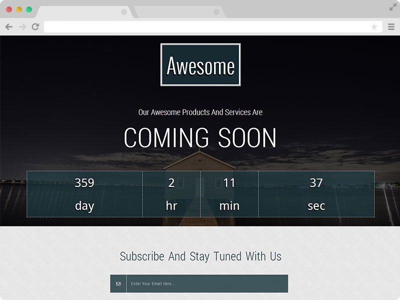 Free Responsive Coming Soon Template