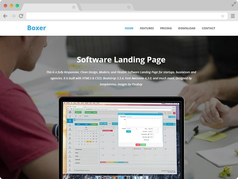 Software Landing Page Free HTML5 Template