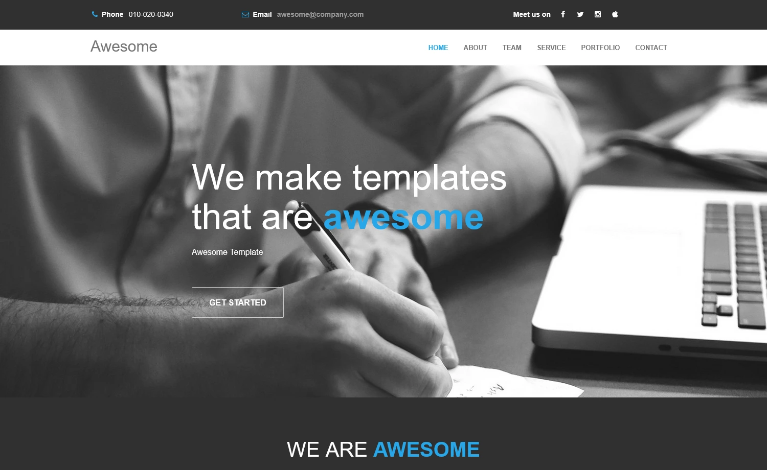 Free HTML5 Portfolio Website Template