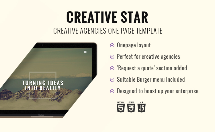 one page agency bootstrap template