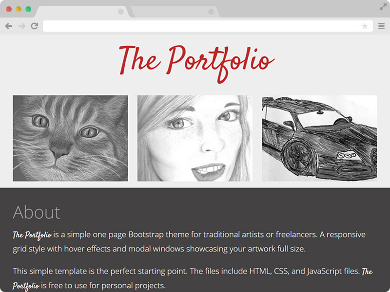 One Page Portfolio Bootstrap Responsive Template