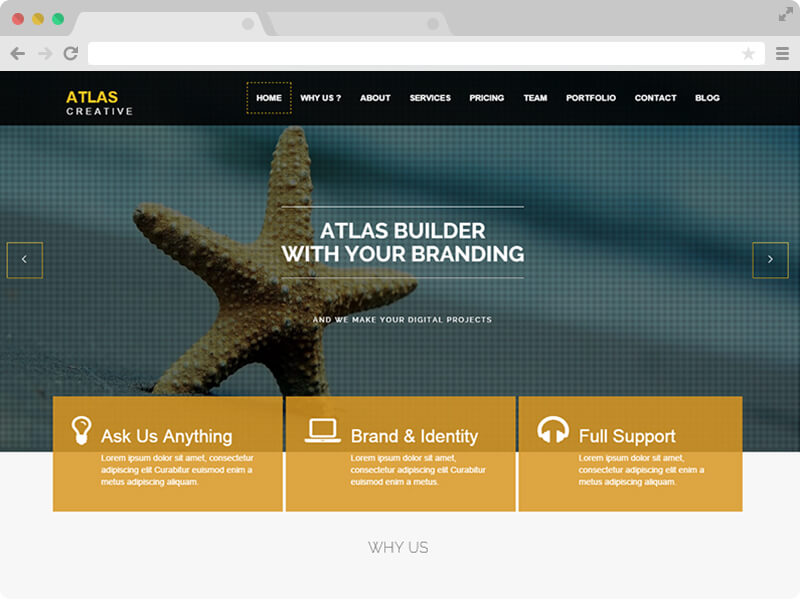 Atlas Parallax HTML5 Business Free Responsive Bootstrap Template