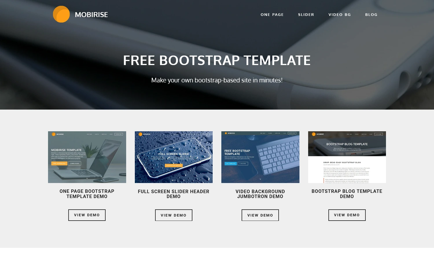 Mobirise - Free Bootstrap One-page Website Template