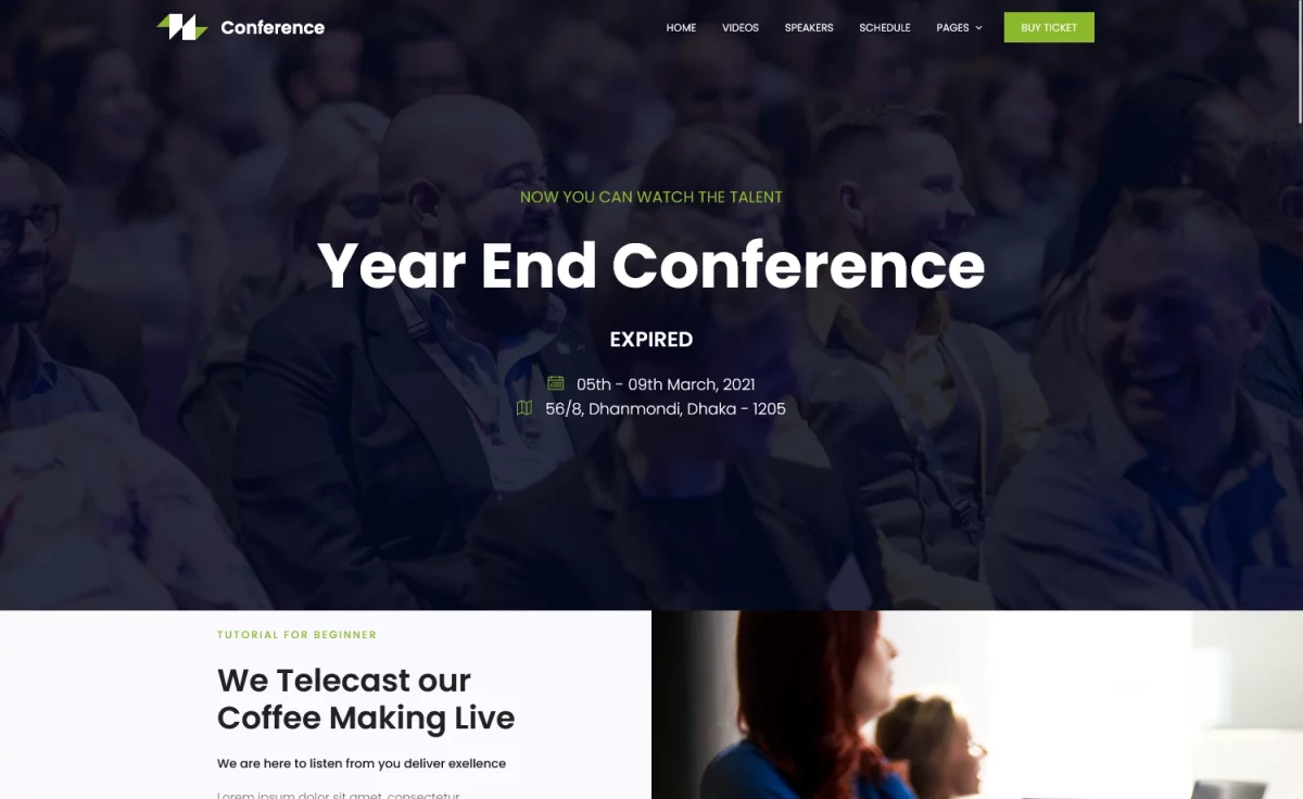 Conference - Free HTML5 Event Website Template