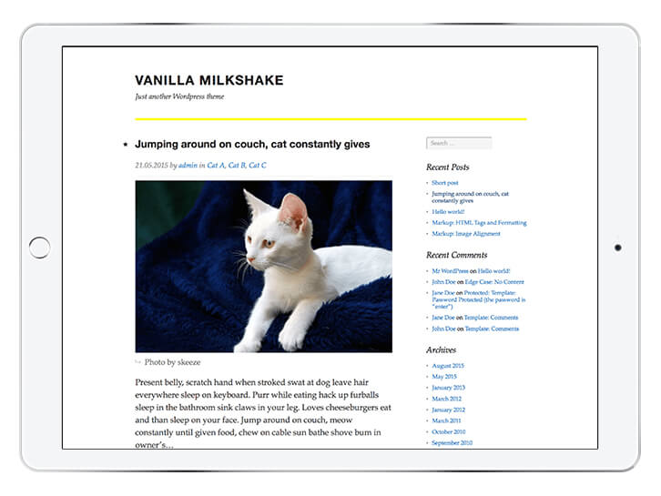 Vanilla-Milkshake---wordpress-theme-for-a-beautiful-blog