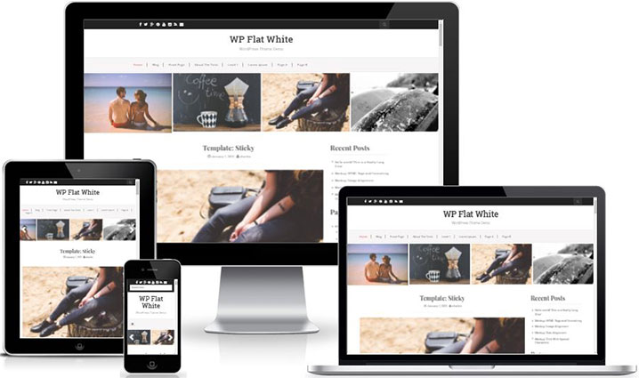 WPFlatWhite - Free WordPress blog theme with flat design