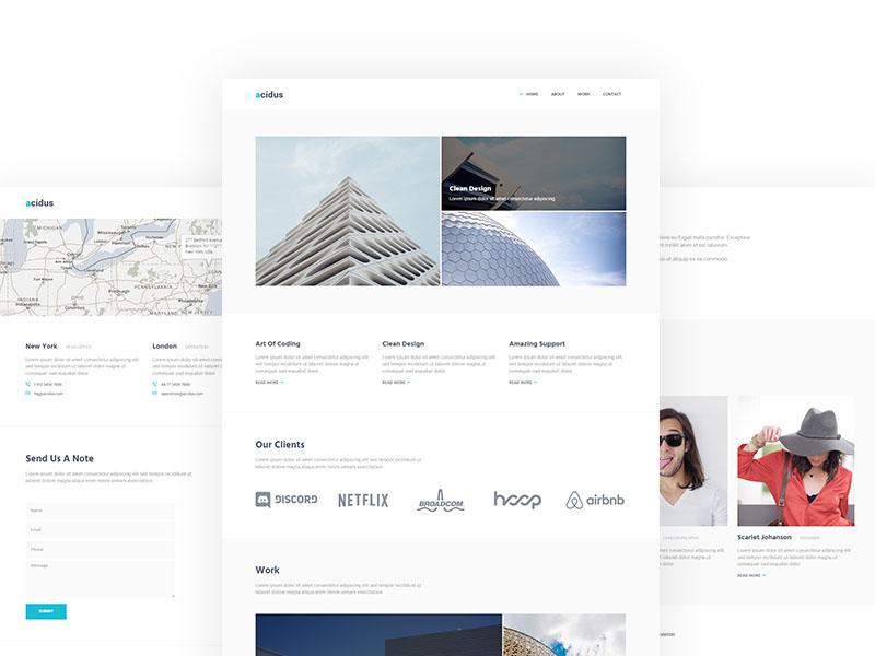 Free Bootstrap Agency Business Portfolio Personal Website theme