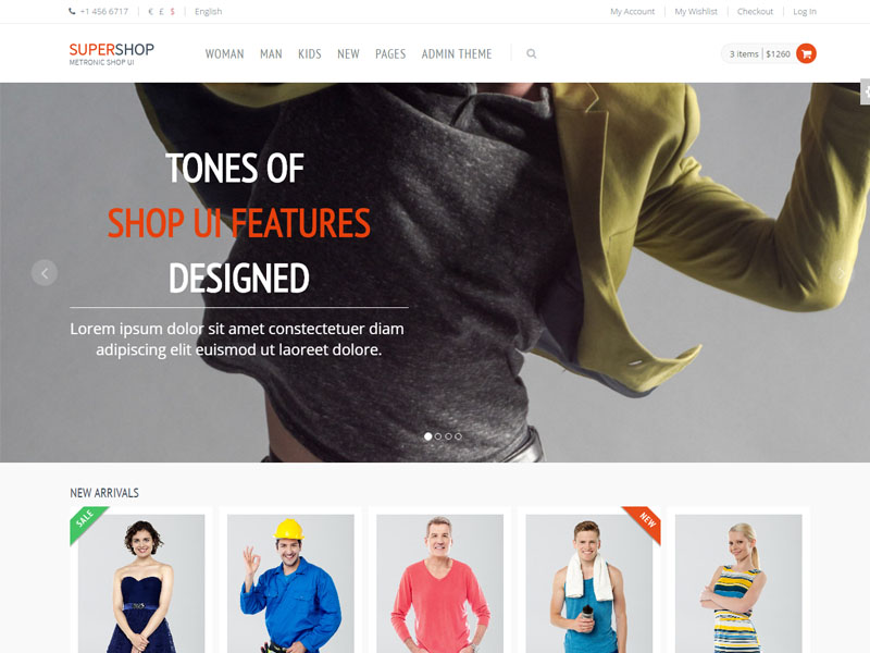 Free Responsive eCommerce Shop Bootstrap Template