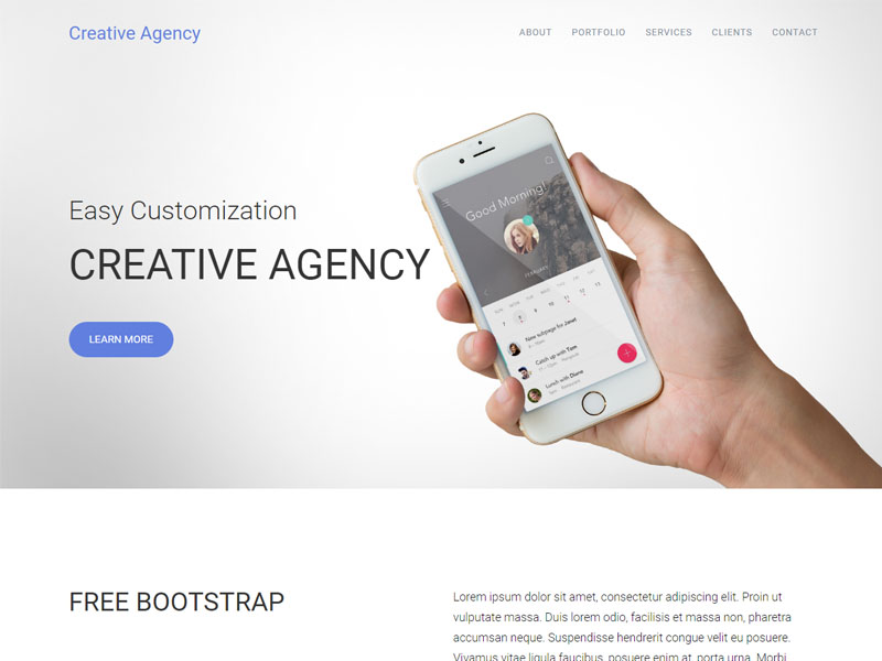 Free One-Page Agency Website Template