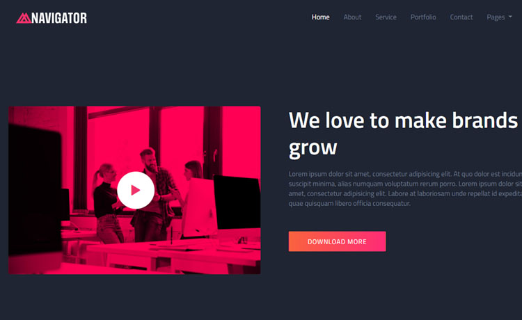 Simple one page bootstrap template free download