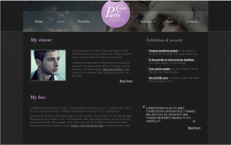 A Free Photography Website Bootstrap Template