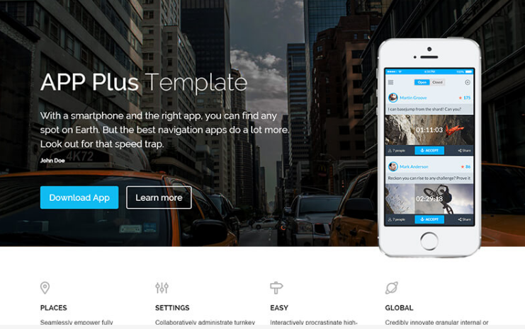 Free Responsive HTML5 Bootstrap Template