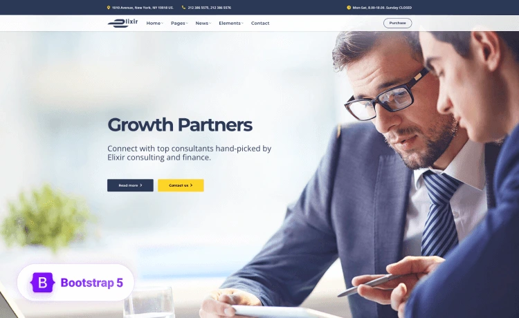 Elixir - HTML5 Bootstrap 5 Template for Agency Website