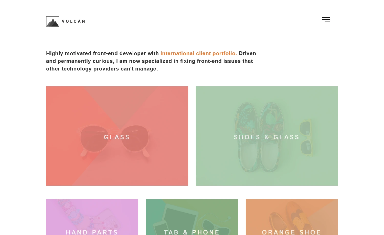 Volcan - Free Personal Portfolio HTML5 Bootstrap Template