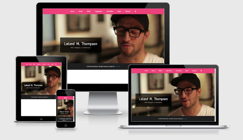 Easy Resume - Free responsive template