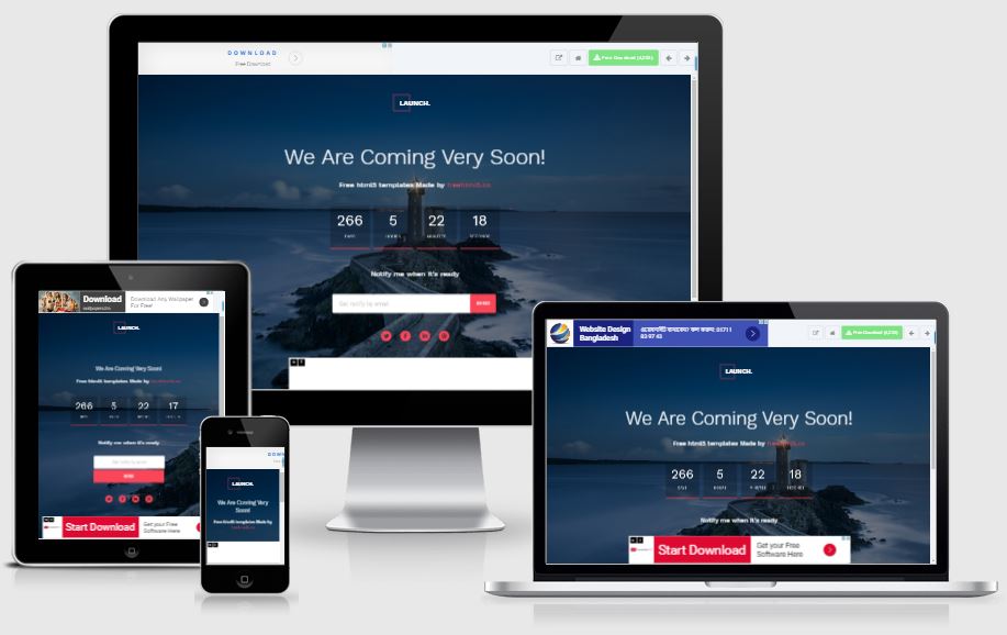 Launch coming soon template free download 2017