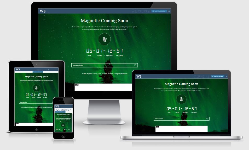 Magnetic coming soon template free download 2017