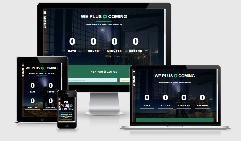 We+ Coming - Free responsive template
