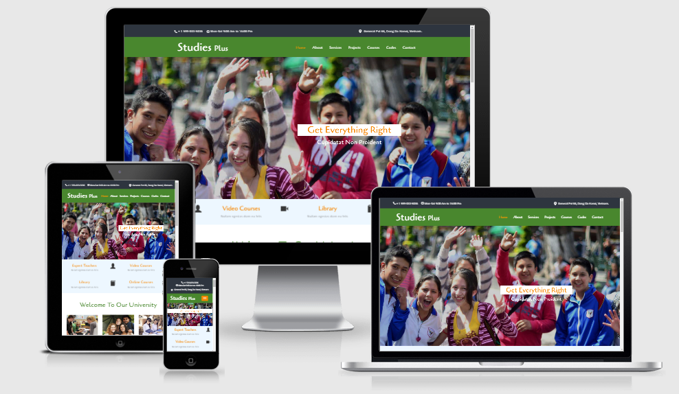 Studies Plus - Free Responsive Template