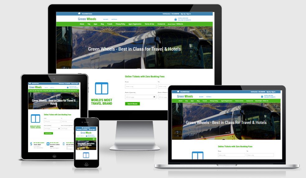 Green Wheels - Free responsive template