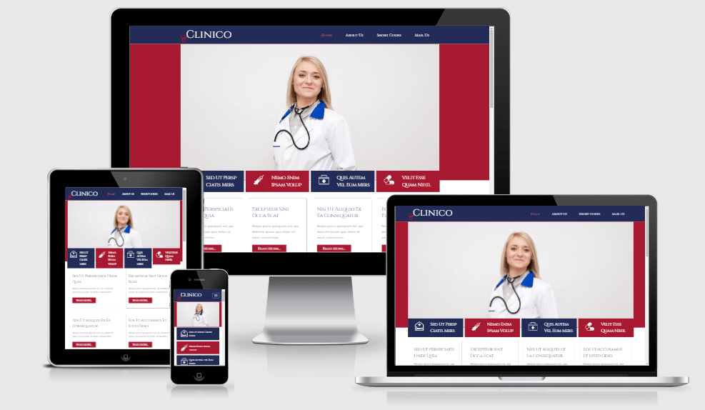 Clinico free gym fitness bootstrap website templates