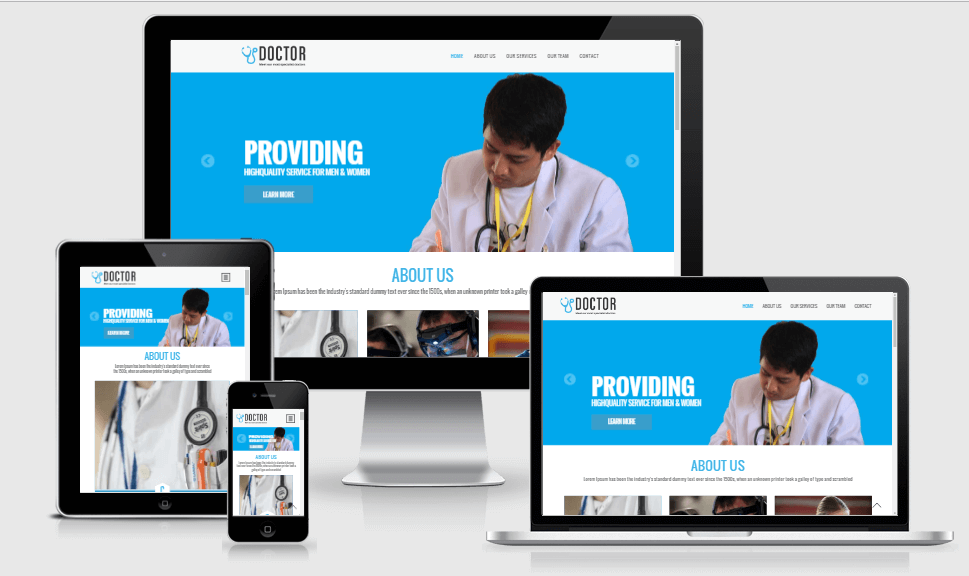 Doctor free gym fitness bootstrap website templates