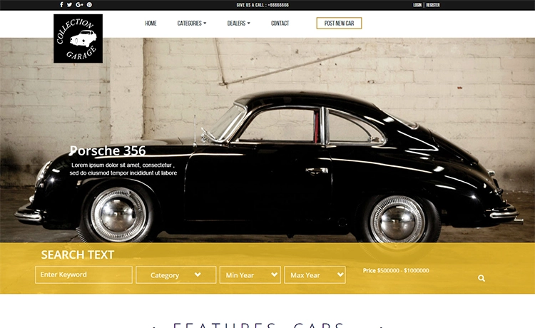 Garage - Free Bootstrap Business Website Template