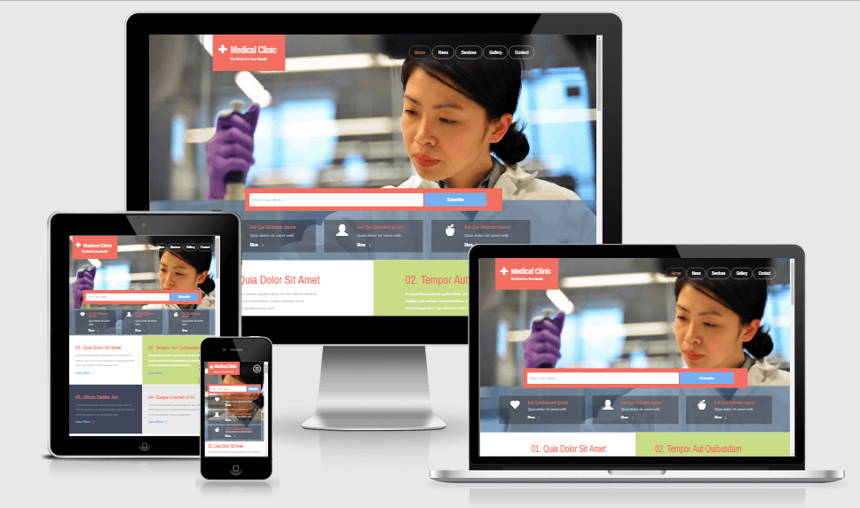 Medical Clinic free gym fitness bootstrap website templates
