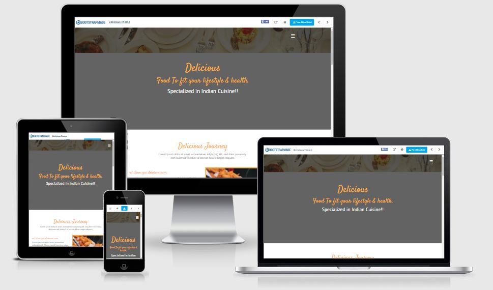 30+ responsive HTML5 Bootstrap based free restaurant template free ...
