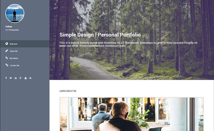 Free Responsive Personal Portfolio Bootstrap Template