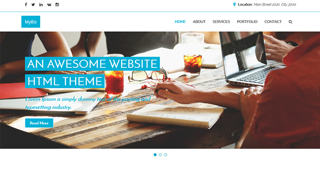 02.-MyBiz1 business website design template