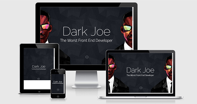 030. Dark Joe free responsive bootstrap template