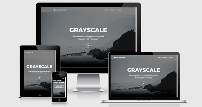 048. GrayScale free responsive bootstrap template