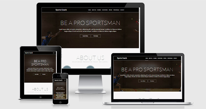 104. Sports Coach free responsive bootstrap template
