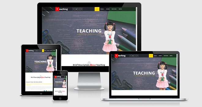 150. Teaching free responsive bootstrap template