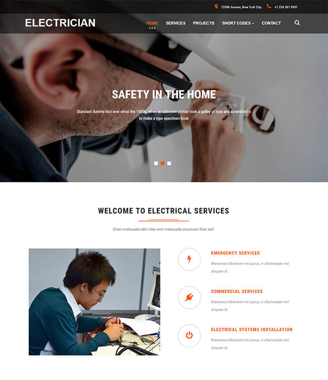 17.-Electrician business website design template