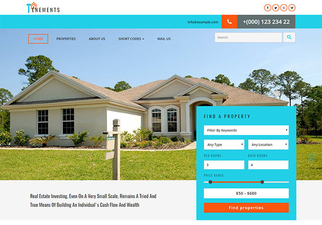 20.-Tenements business website design template