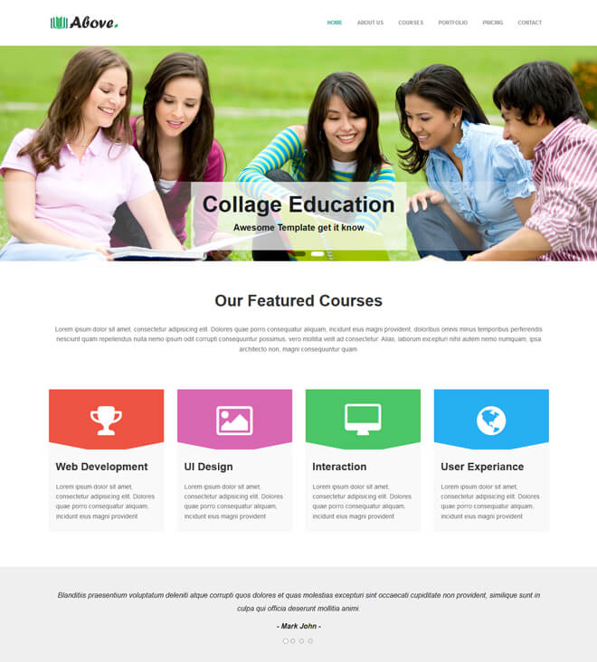 30 School College University Academic Free Online Education Website Template Download