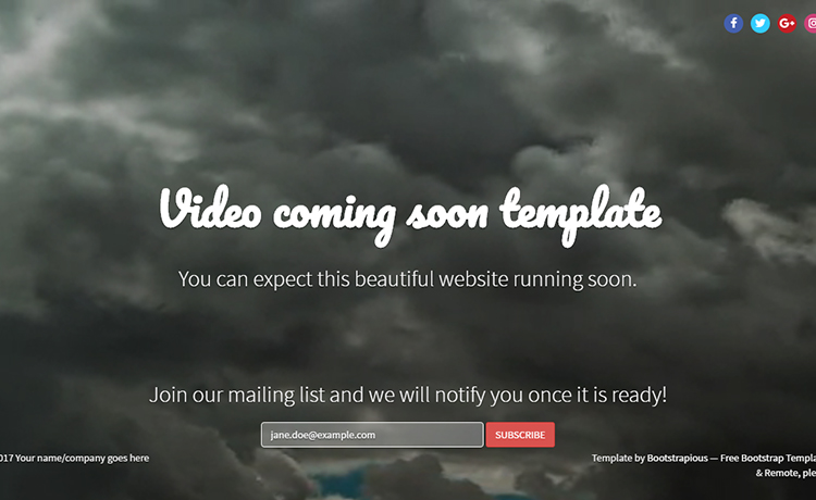 22 Responsive Html5 Bootstrap Video Background Template Of All Time