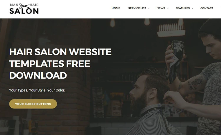 ManHairSalon - Free Bootstrap Salon Website Template