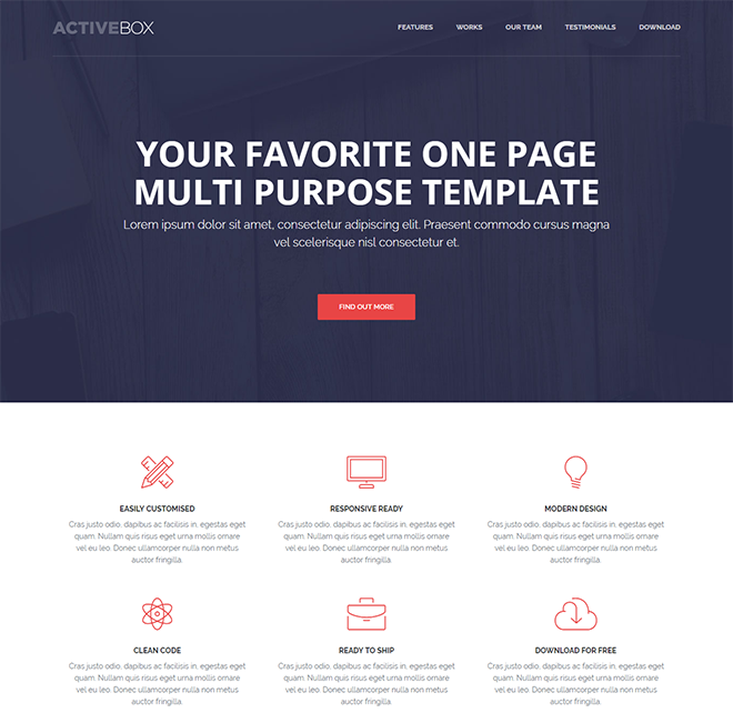 free html landing page templates