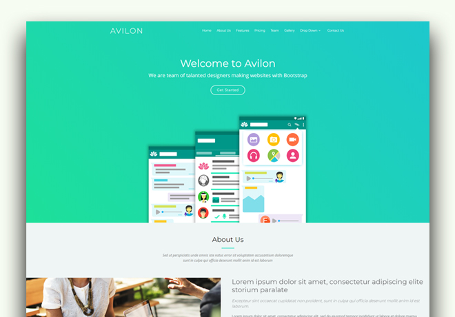 free html landing page templates