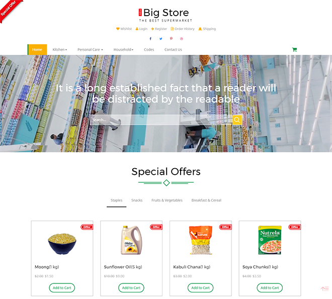 Stores html. SHOPX E Commerce html5 Template.