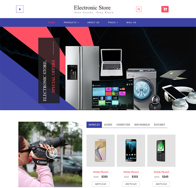 Download Free HTML eCommerce Templates for Online Shopping Websites