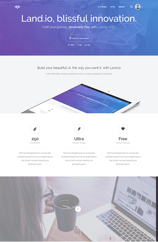 20+ Free HTML Landing Page Templates Built With HTML5 and Bootstrap 3