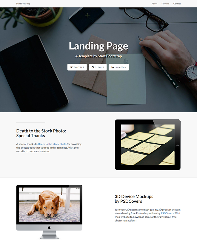 presentation page html template