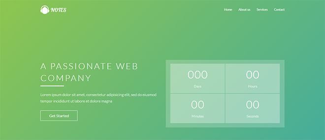 free html landing page templates