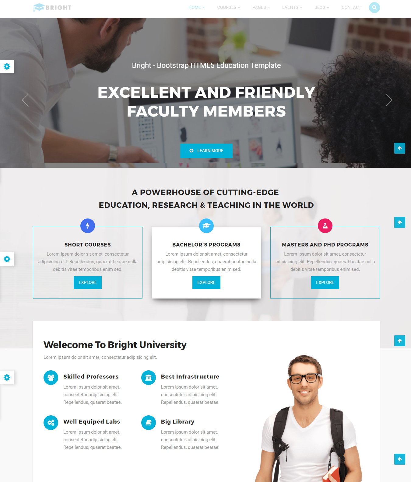 Download 13 High Quality Educational Website Templates In 2017 For School College University Online Courses PSD Mockup Templates